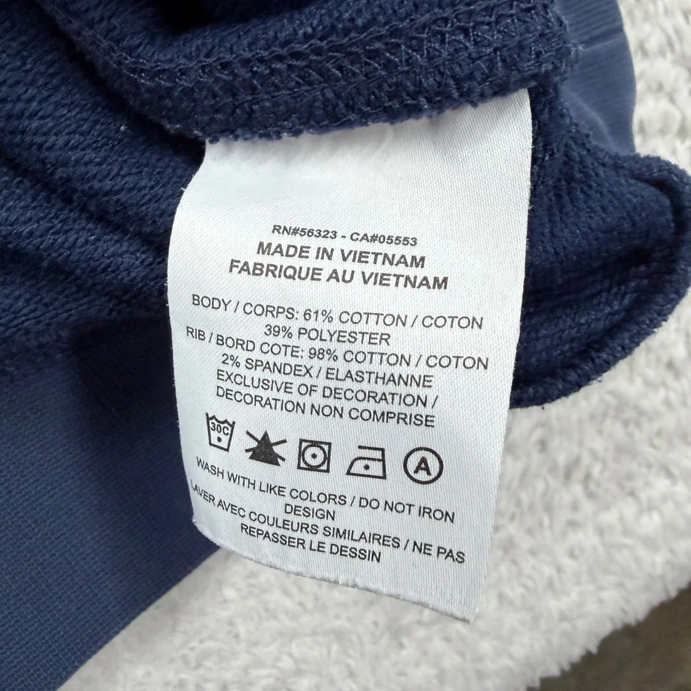 Jordan Navy Blue V Logo Graphic Pullover‎ Hoodie Mens Large Jumpman Sweatshirt